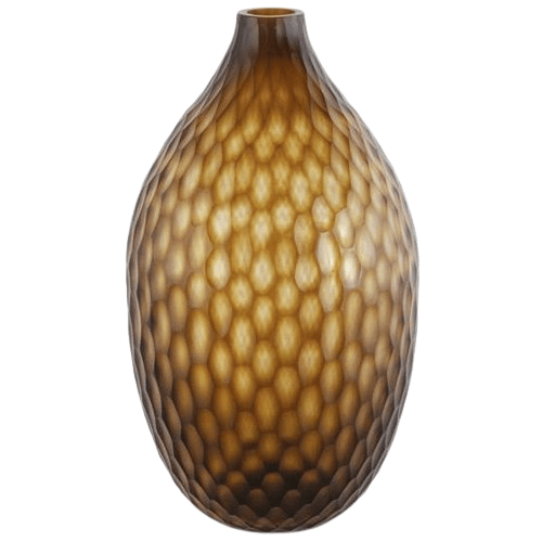 Brown Chisel Cut Vase